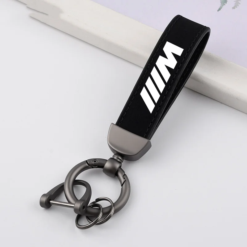 High-quality Car Keychain Gift Pendant Leather Key Ring For BMW M Power Performance M3 M5 X1 X3 X5 X6 E46 E39 E36 E60 E90