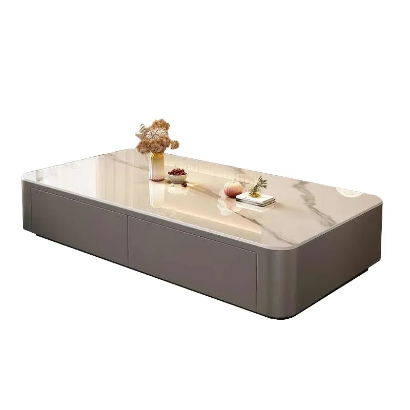 

￥ # Современный журнальный столик с каменной поверхностью и комбинация тумбы под телевизор для гостиной