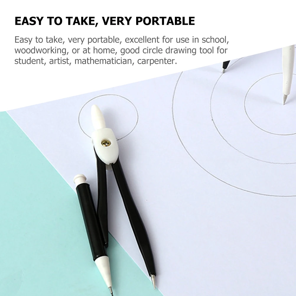 

Metal Compass Geometry Precision Drawing Tool For Students Teachers Portable Circle Compass Woodworking Math Drafting Tools