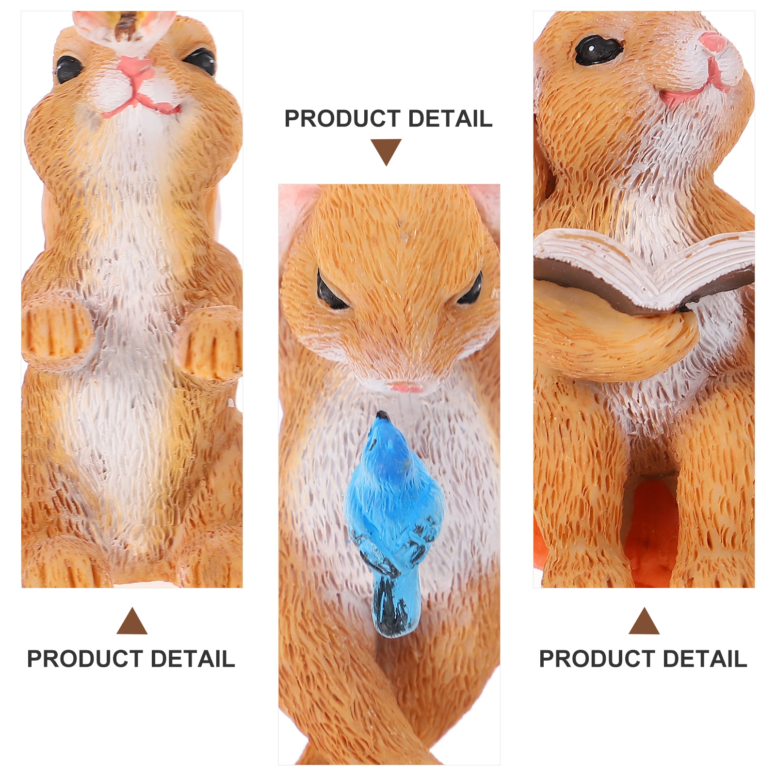 

5Pcs Durable naments Home Figure Decor Tabletop Crafts Resin Rabbit Mini L nament Resin Rabbit Craft Gifts