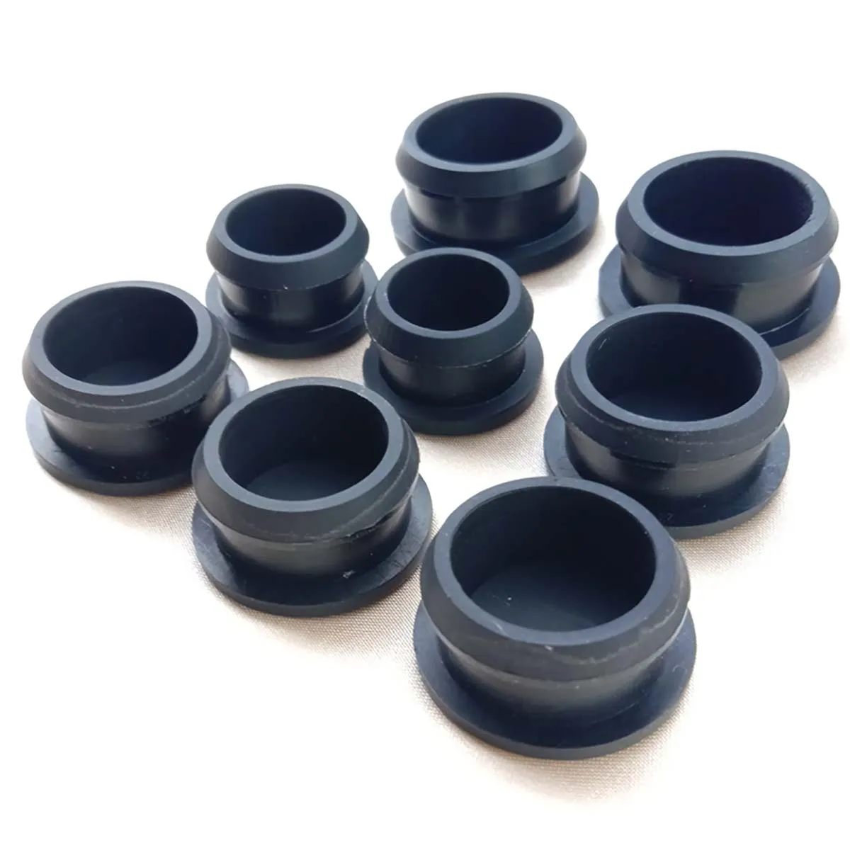 1/5/10Pcs Silicone Rubber Snap-On Hole Plugs Size(A) 10.5/11/11.5/12/12.5mm Black End Caps Seal Stoppers Shock-absorbing Pads