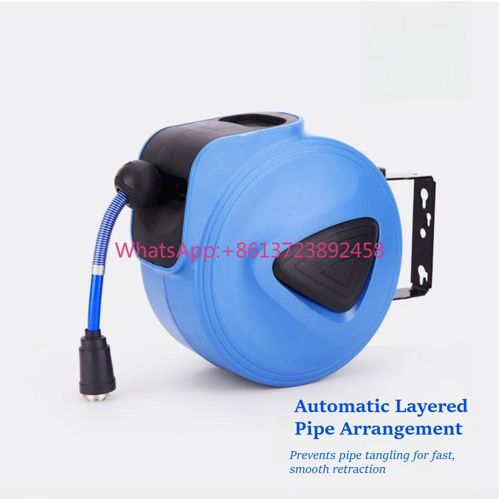20M Automatic Retractable Air Hose Reel, Auto Rewind Air Drum Hose Reel for Workshop & Garage
