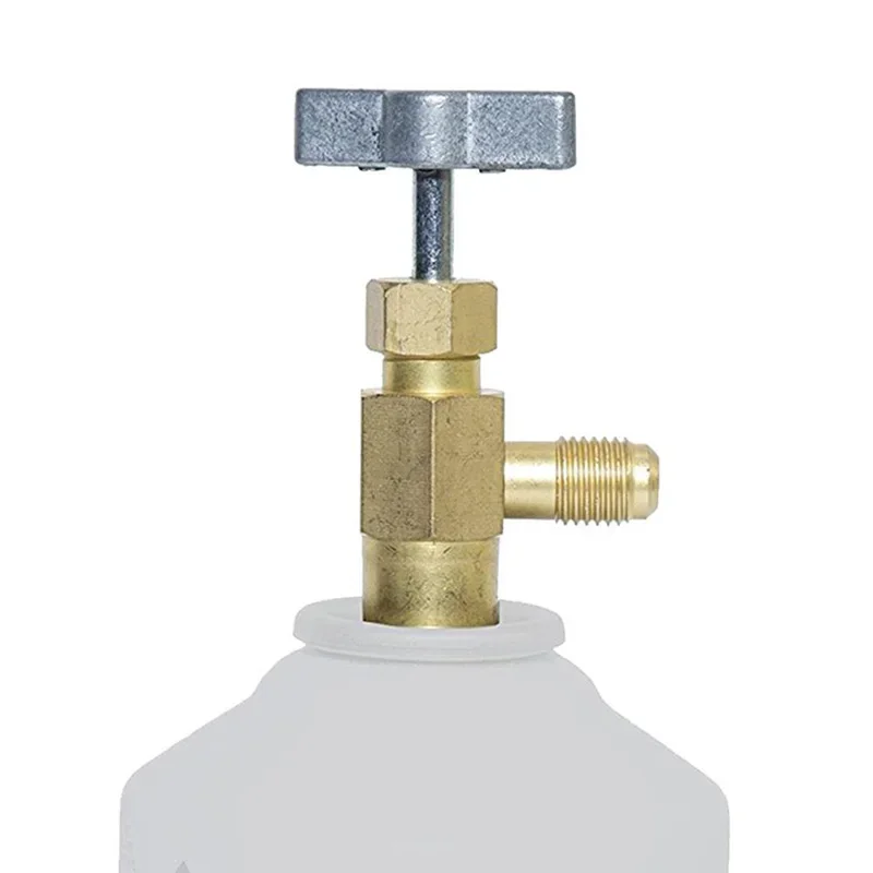 1/4 Zoll Gewindeadapter R-134a Kältemittel-Dosierflaschenöffner Ventil 60*35mm Auto-Klimaanlage Autozubehör – Detail 6