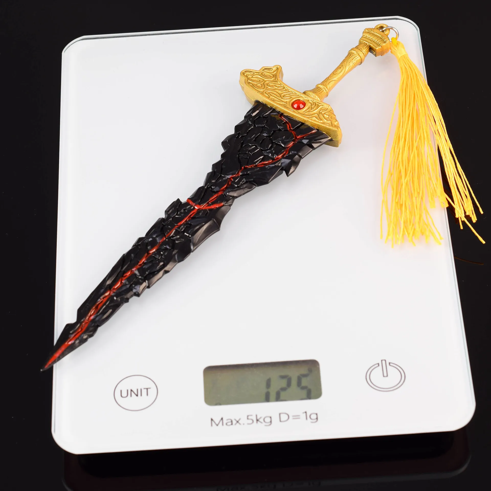 22 cm Eldenn Maliketh Lama Nera Anello Spada In Metallo ER, Gioco Replica Modello Action Figure Ornamenti Collezioni Ragazzi Giocattoli Regali