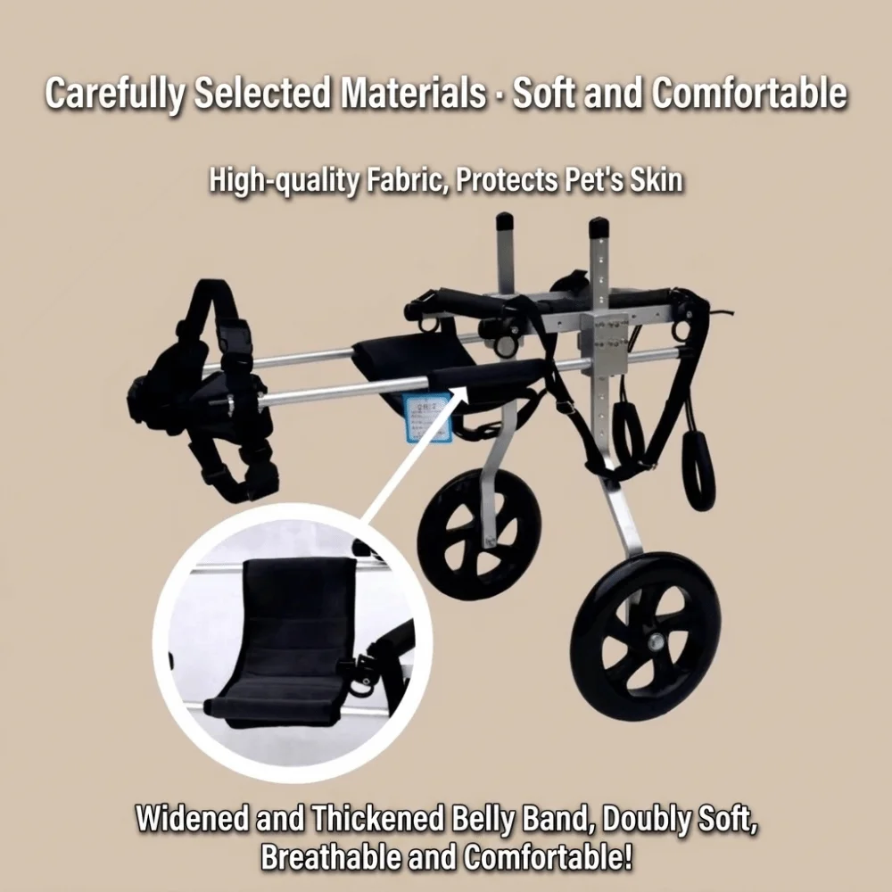 Rear Limb Support Large Dog Wheelchair Hindleg Support Heavy Duty Disabled Pet Wheelchair Breathable Adjustable Dog Scooter