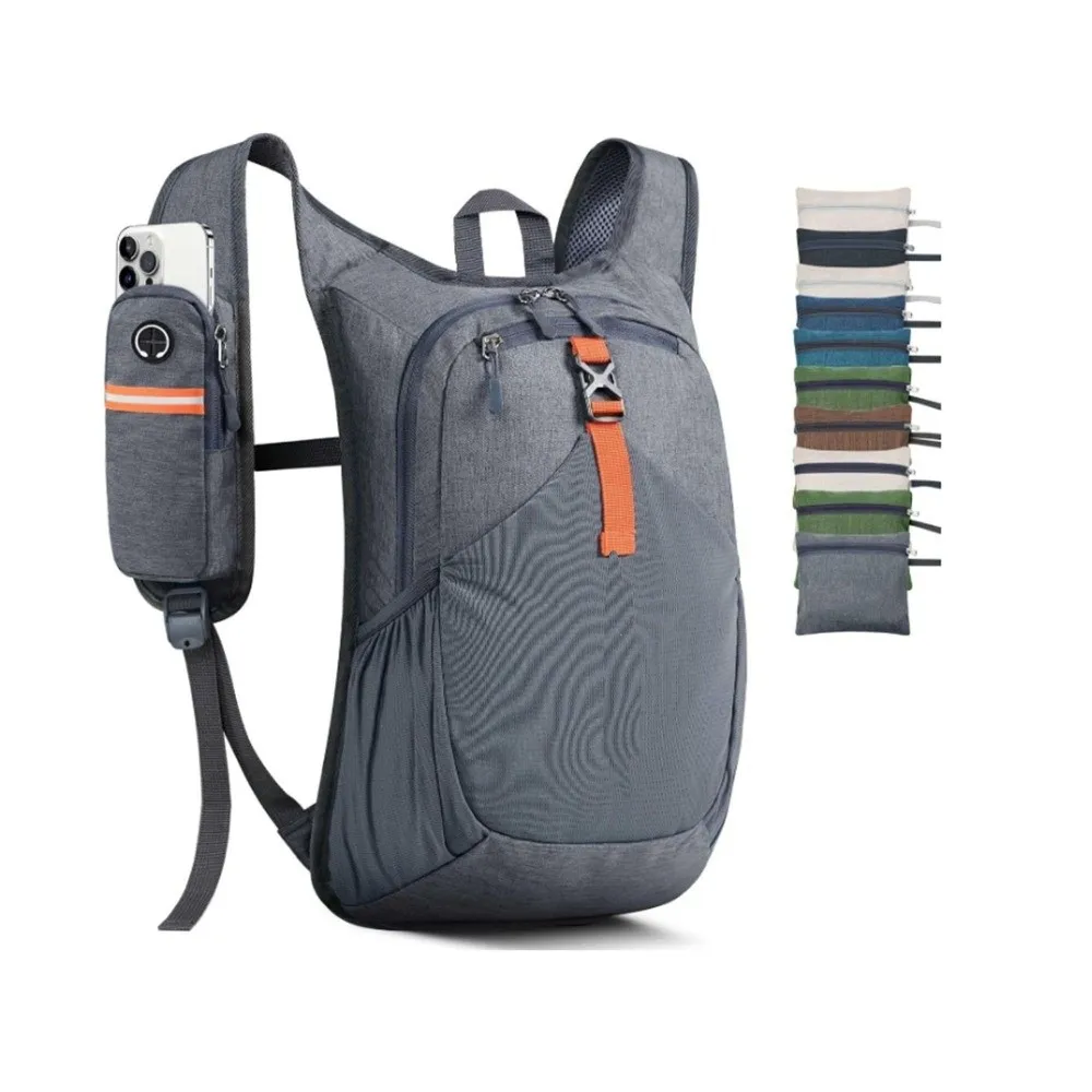 Hochwertiger 15L Wanderrucksack Leichtgewichtig Mehrere Taschen Kleiner Rucksack Faltbar Kompakt Ultraleichter Tagesrucksack zum Wandern