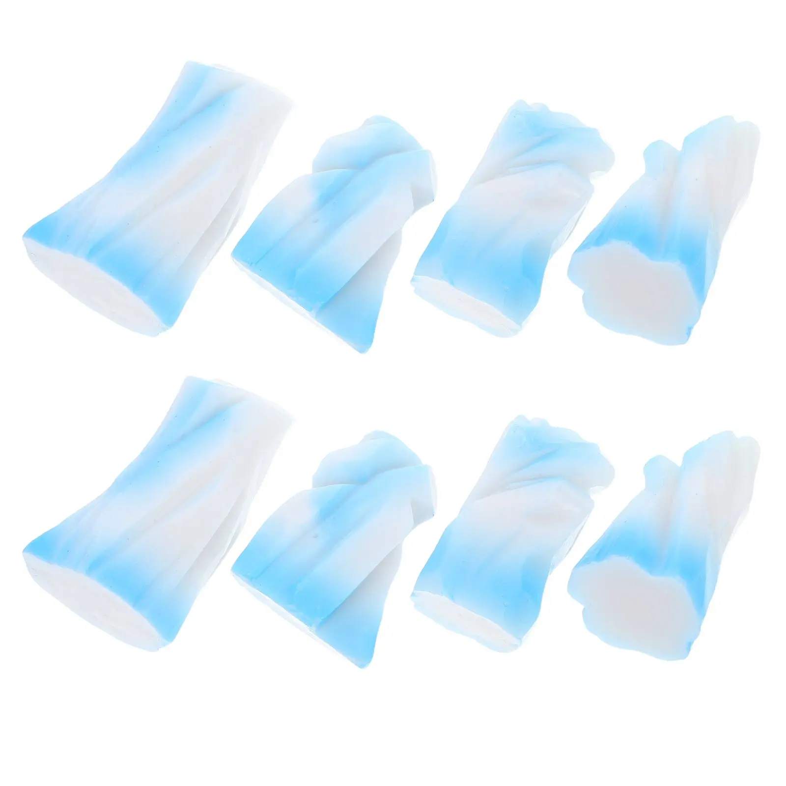 

8 Pcs Miniature Floeberg Decorative Statue Resin Figurine Model Vivid Realistic Home Decor Pet Supplies Ornament