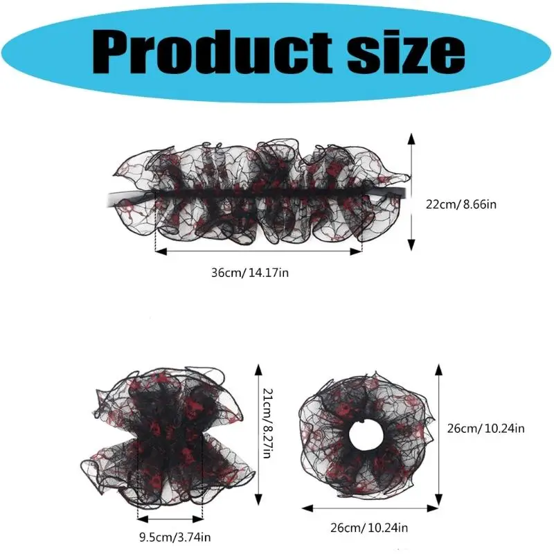 652F طوق دانتيل مكشكش قابل للفصل سوار معصم أنيق لتزيين فستان البلوزة
