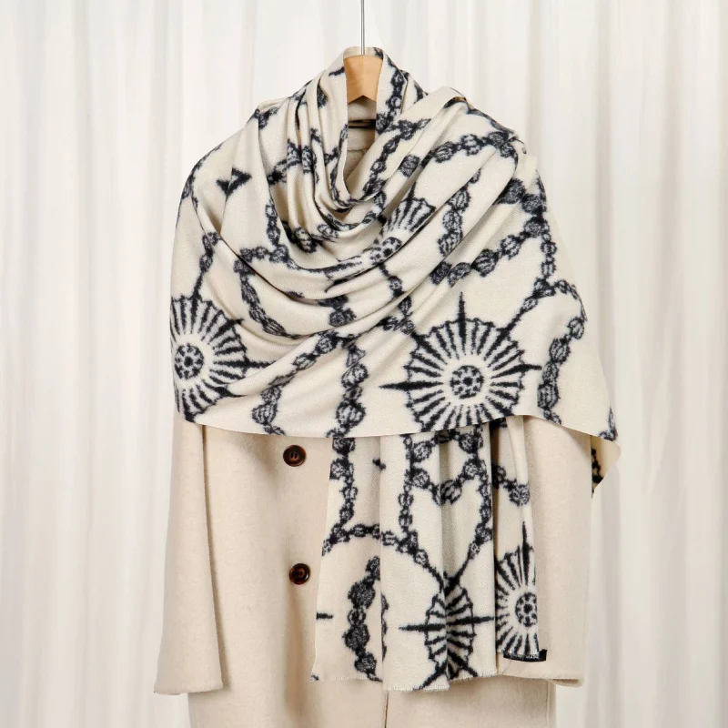 

Morocco70Foreign Trade-Border Live Autumn Winter Skin-Friendly Warm Imitation Cashmere Printed Scarf Versatile Shawl