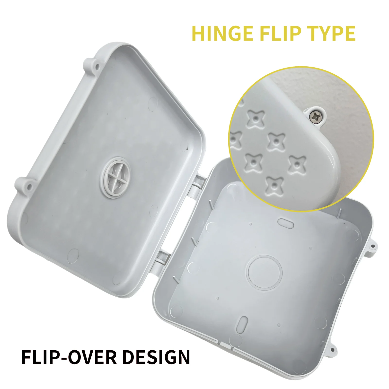 Rainproof Outdoor Junction Box, Plastic Electrical Shell Wall Bracket, Engineering Wall Electrical Box Junction Box image 6