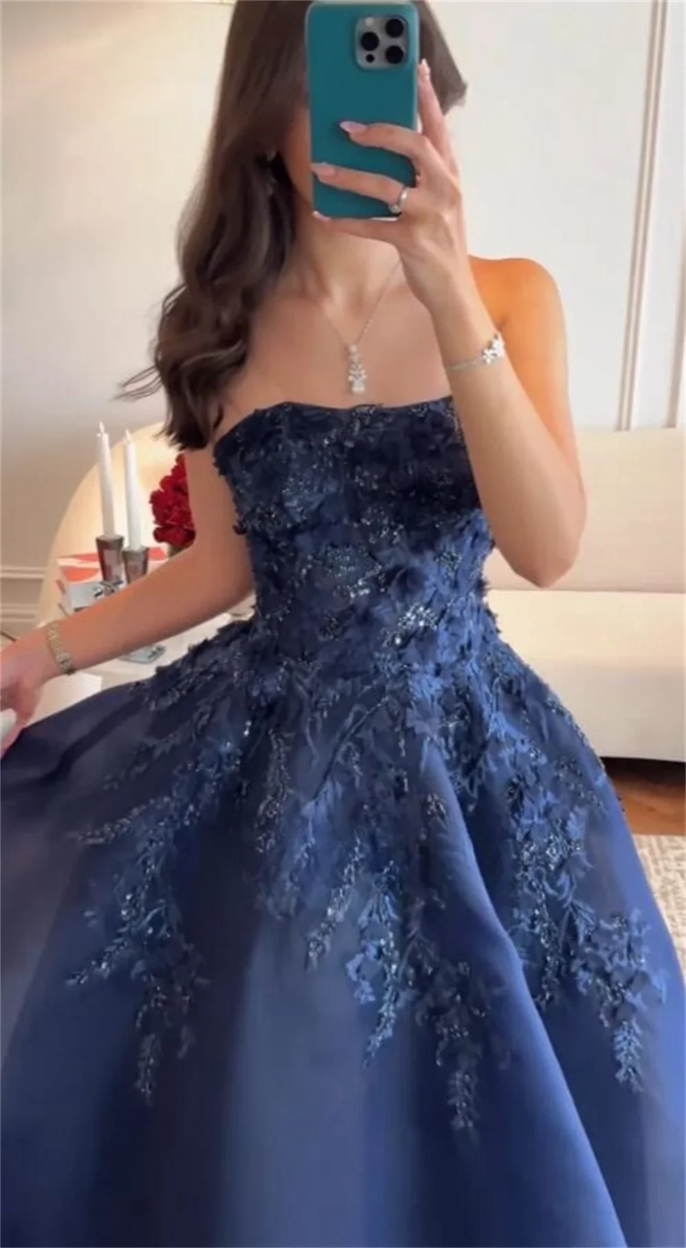 Customized Prom Gown Formal Saudi Arabia Strapless A-line Floor Length Skirts Applique Bespoke Occasion Dresses Evening Dress