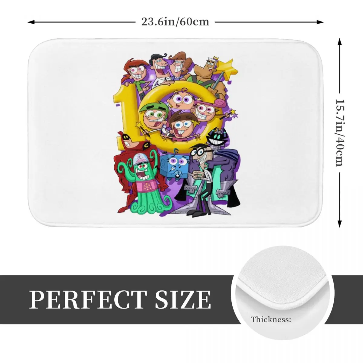 Fairly Oddparents Cosmo Doormat Kitchen Entrance Home Floor Mat Anti-slip Carpet Rug for Bathroom Footpad Mats