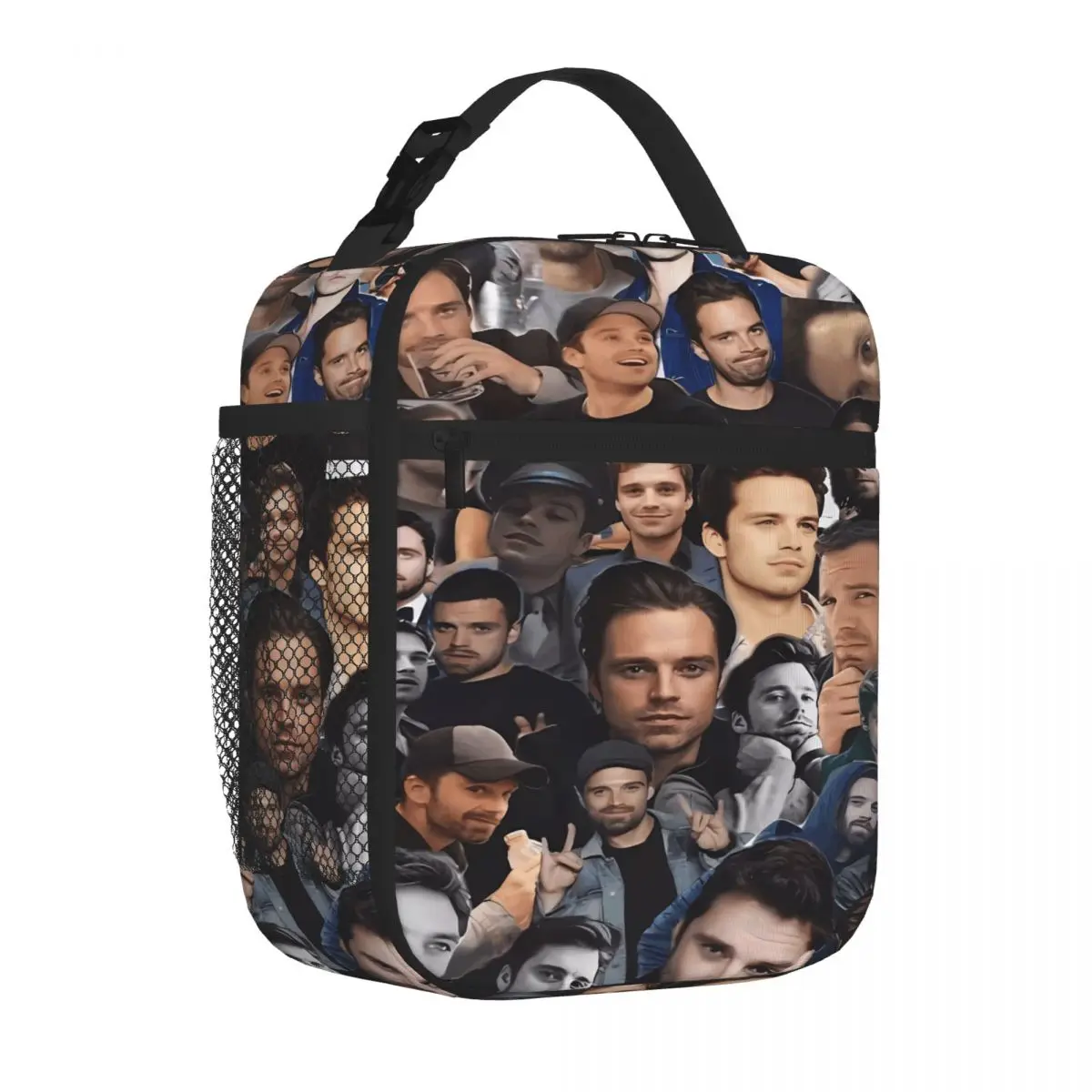 Bestselling Anime Plaid Sebastian Stan Unisex Reusable Lunch Bag Weekend Getaway Lunch Carrier