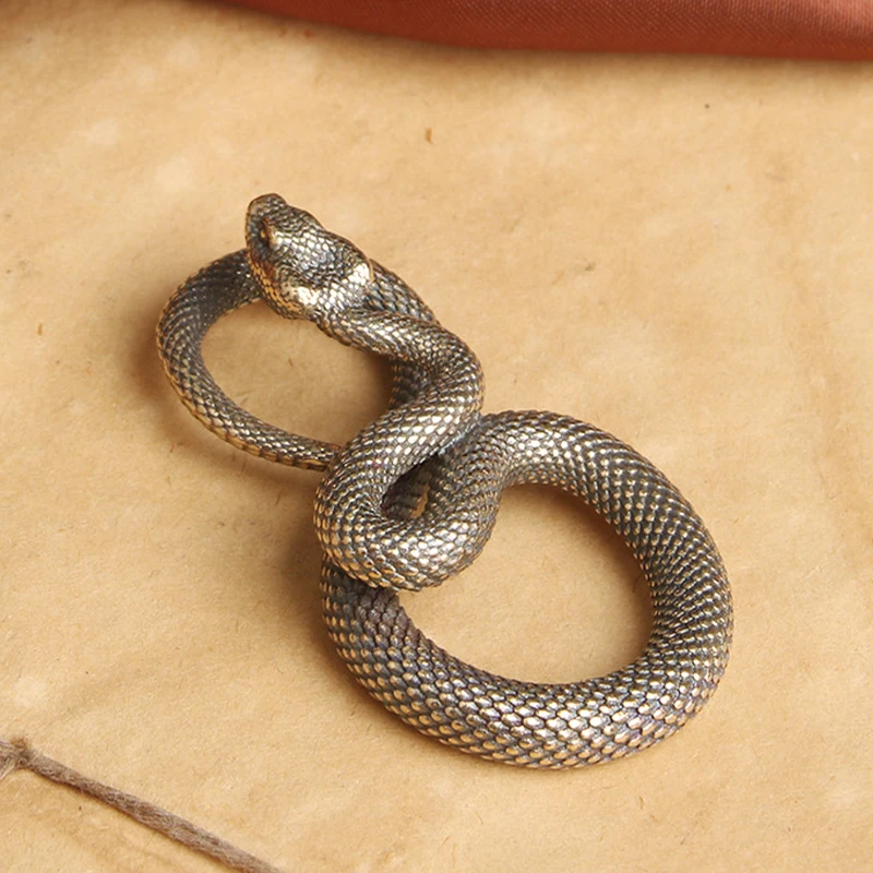 الرجعية النحاس ثعبان بوا زخرفة ، الشاي الحيوانات الأليفة ، التماثيل الحيوانية العتيقة ، مكتب الديكور ، غرفة المعيشة ، اكسسوارات ديكور المنزل ، المنمنمات