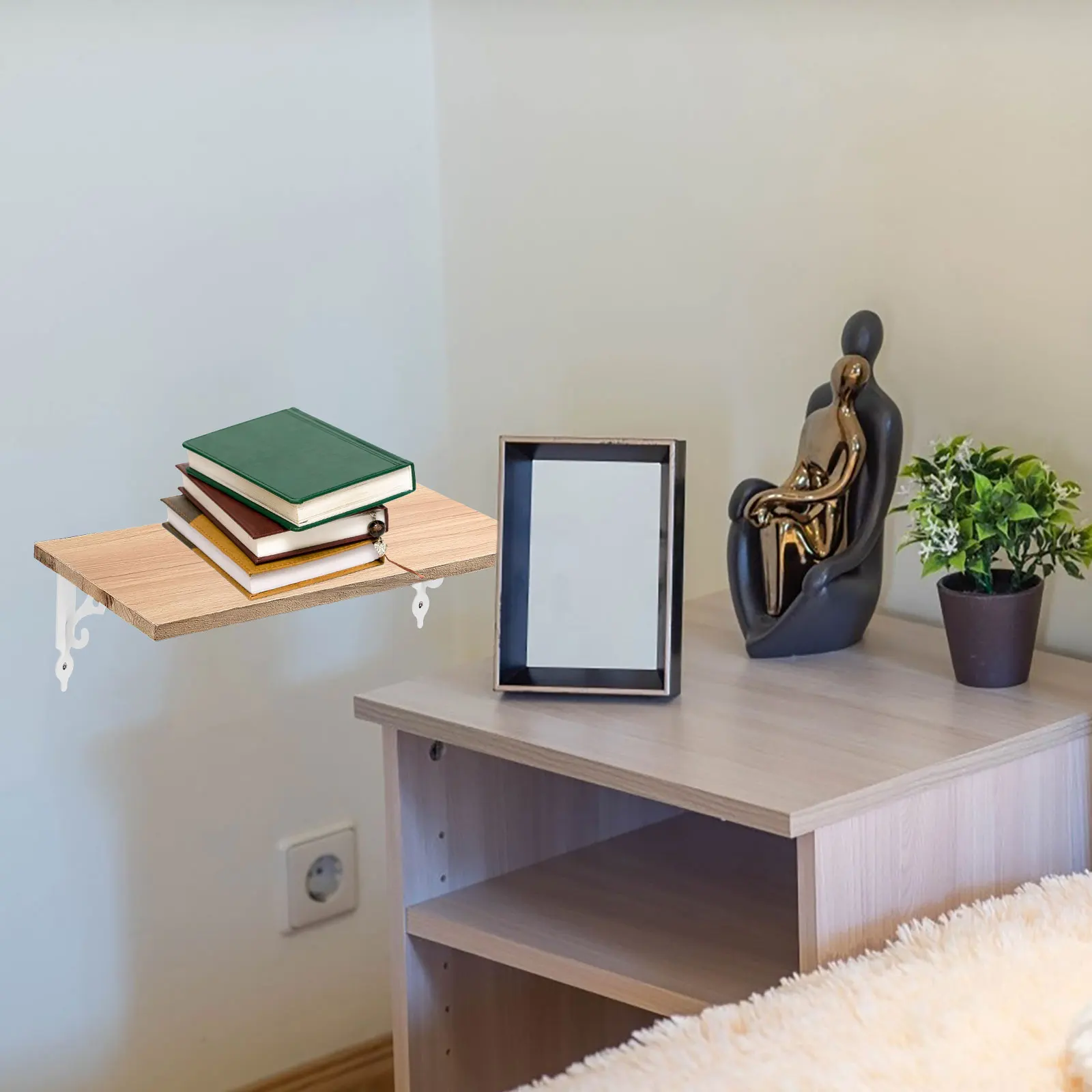

2pcs Thickened Iron Triangle Brackets Heavy Duty Metal Support Carbon Steel Wall Mount Shelf Bracket Fits Wood Board Modern