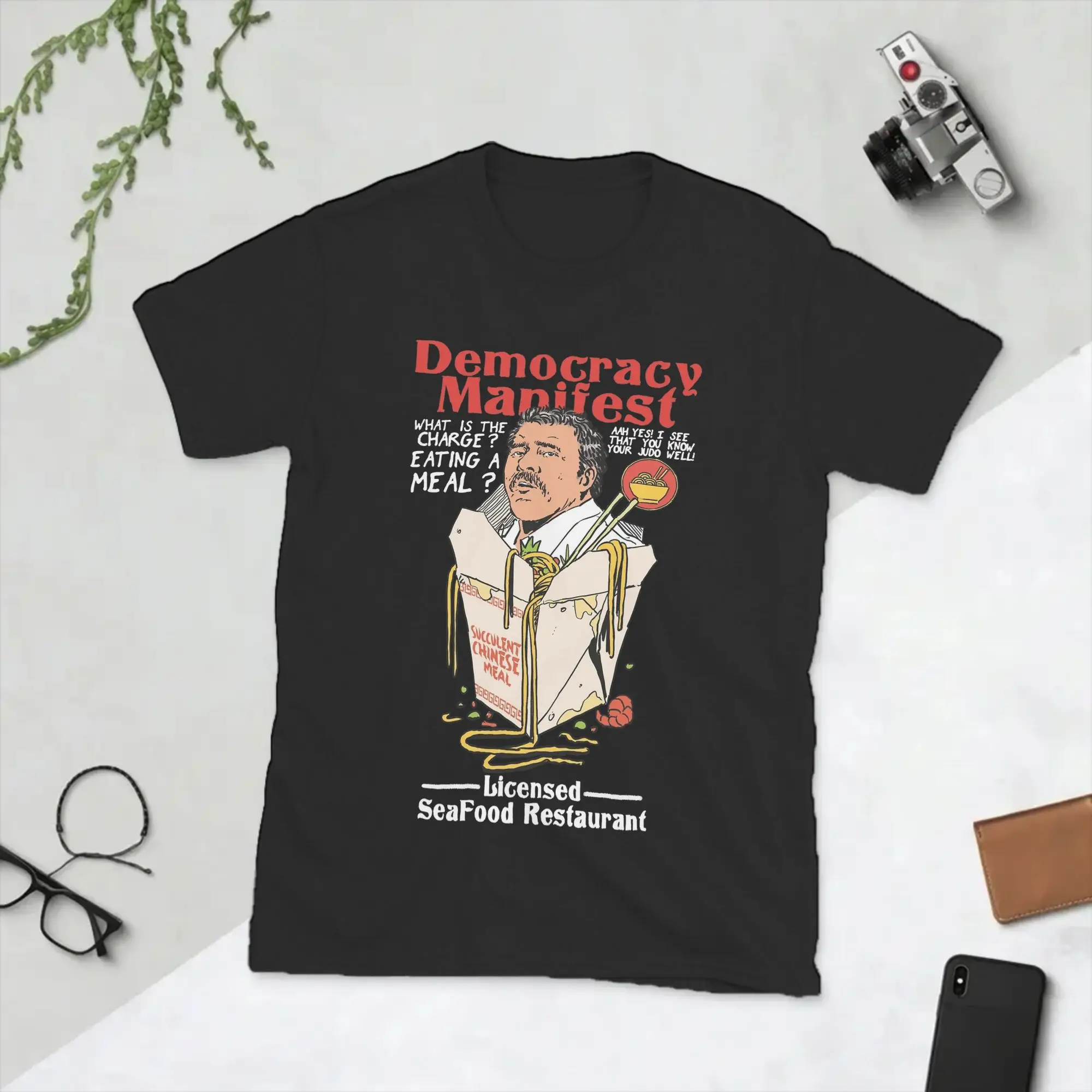 Men Funny Succulent Chinese Meal Meme T Shirt  Pure Cotton Tops Humor Short Sleeve Round Collar Tees Printed T-Shirt