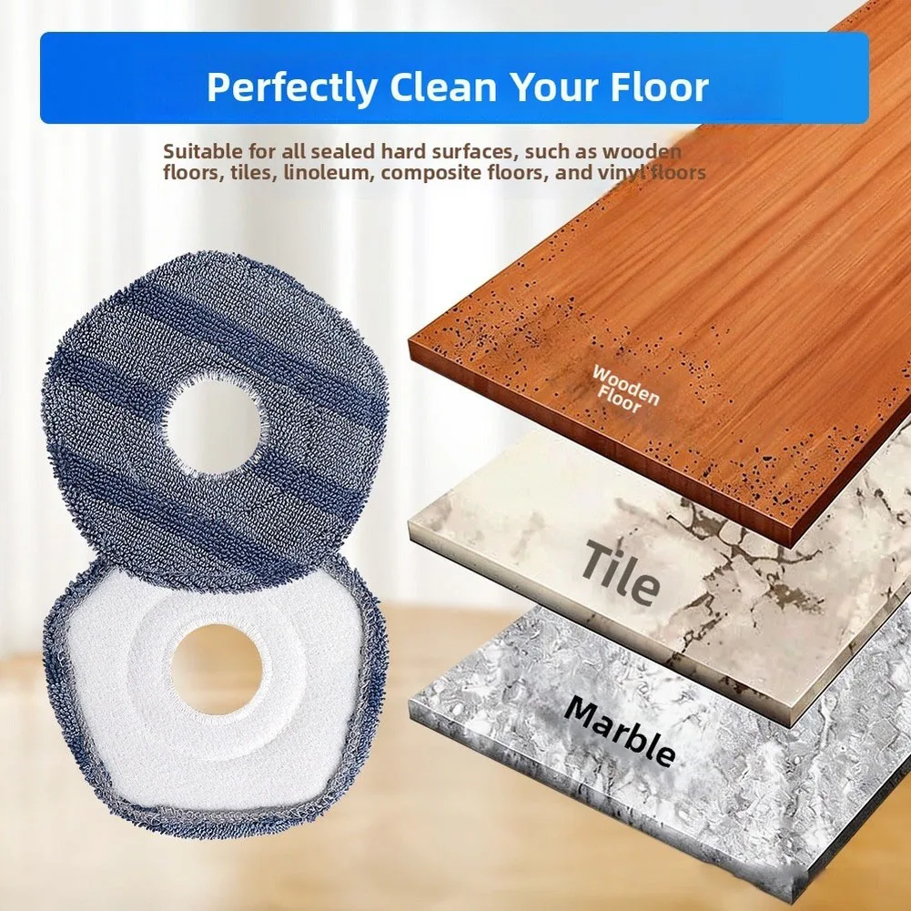 Mop Cloth Pads For Eufy For X10 Pro For Omni For X9 Pro Vacuum Cleaner Part Mop Pad Mop Rags Parts Replacement