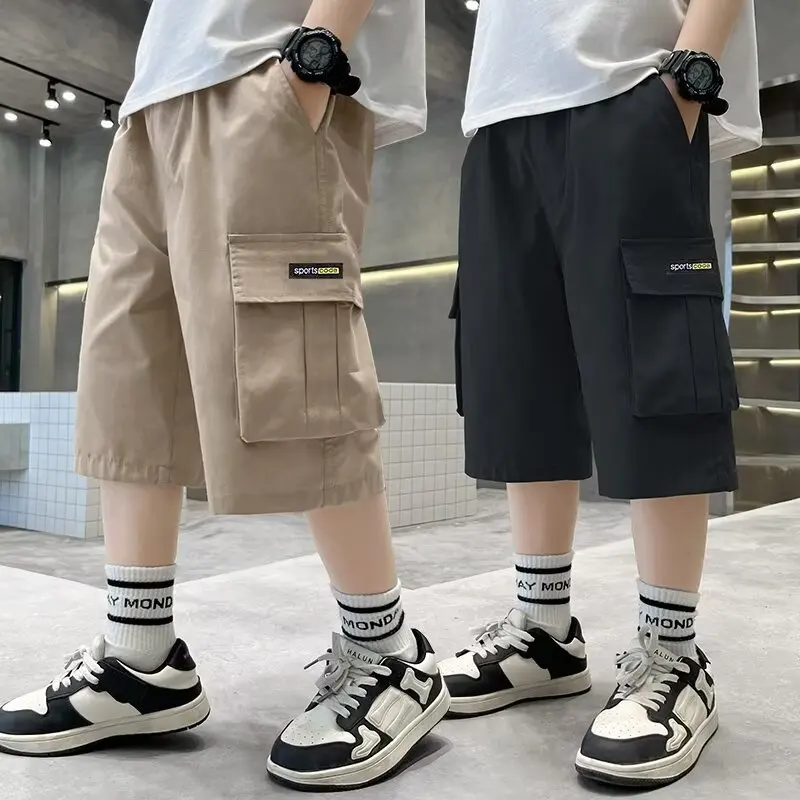 Boys' Shorts Summer New Style Children's Overalls Shorts Thin Medium And Large Children's Shorts Pure Cotton Casual Pants