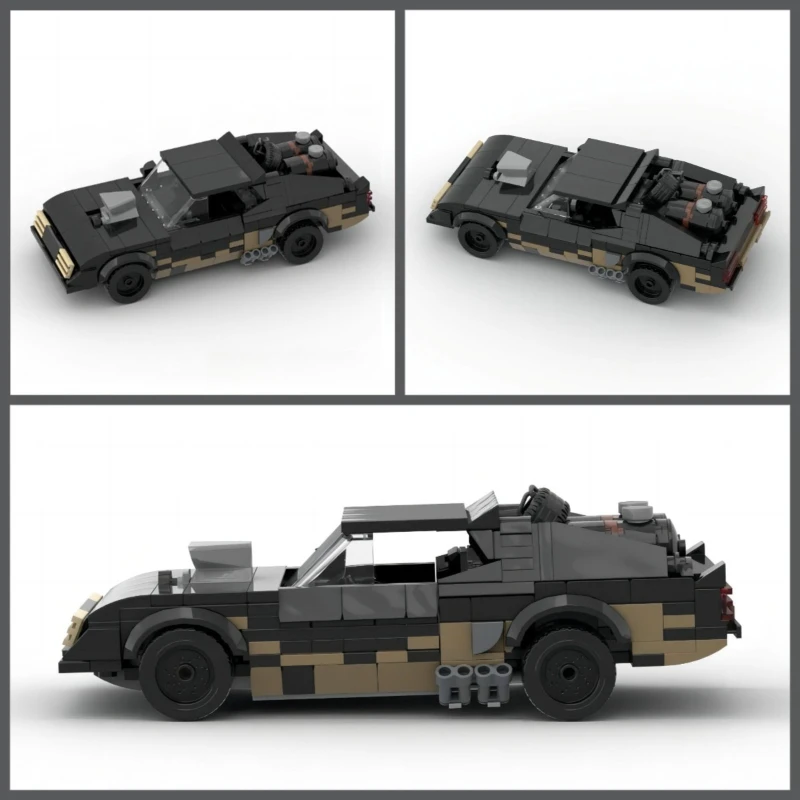 MOC Erwachsenen-Sammlerstück Fahrzeug Kriegsausrüstung Bausteine Geburtstagsgeschenk für Jungen Max V8 Interceptor Auto Kinder Montage Spielzeug Modell – Detail 2
