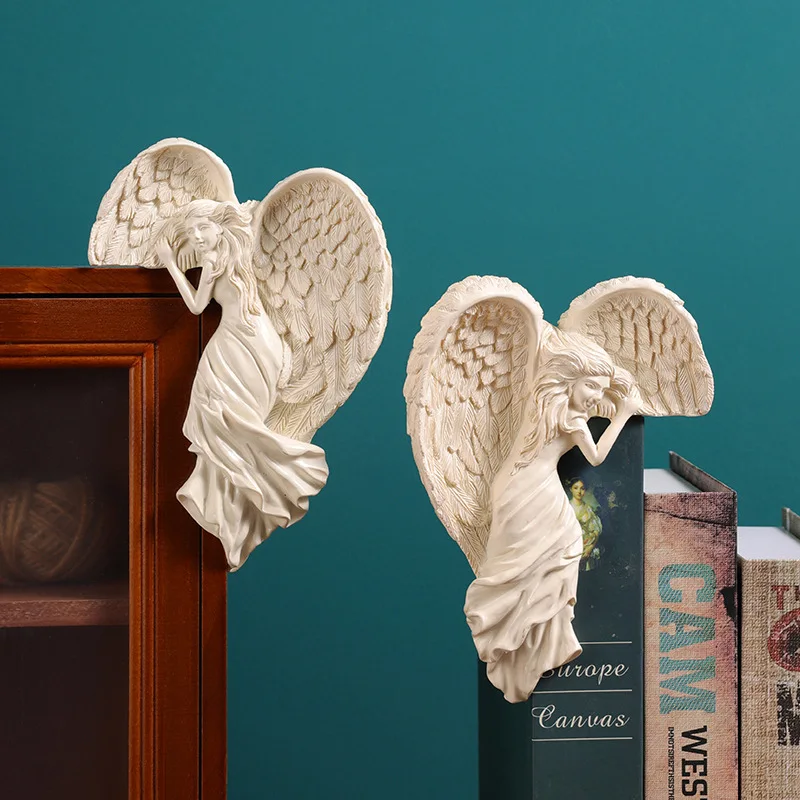 Angel Door Frame Decor Door Frame Angel Wing Sculpture Corner Angel for Door Frame Angel Door Wings Wall Decor 3D Angel Statue