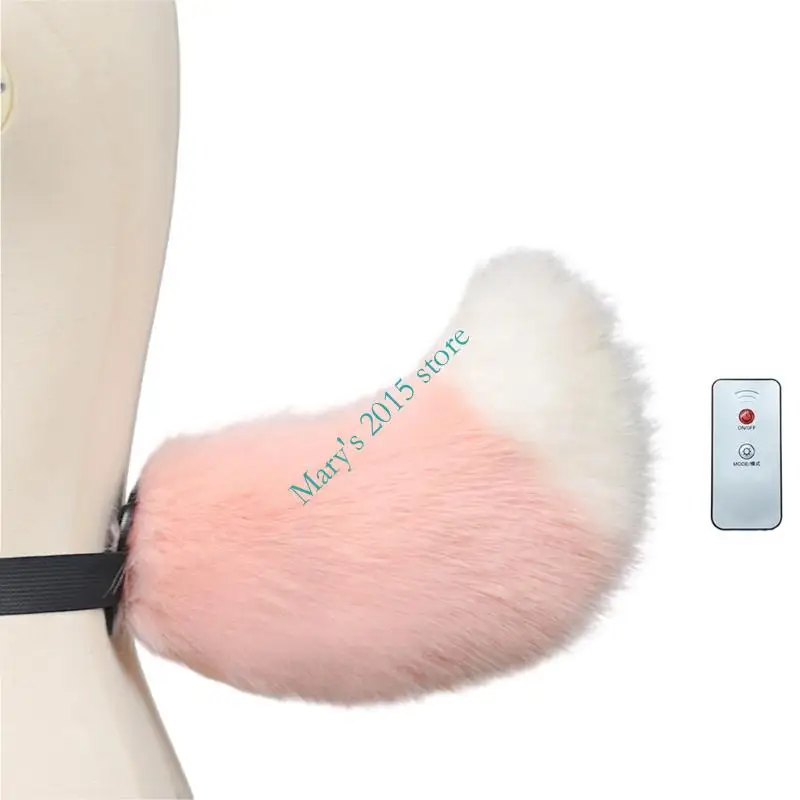 E15F Łatwe mocowanie Ogon jagnięcy reagujący na głos pluszowe zwierzę do odgrywania ról Akcesoria na imprezy dla dzieci