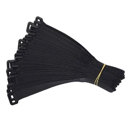 10Pcs 2*20cm Reusable Fastening Bike Tie With Loop Durable Multil Purpose Self-adhesive High Quality Strap Cable Ties Adjustable