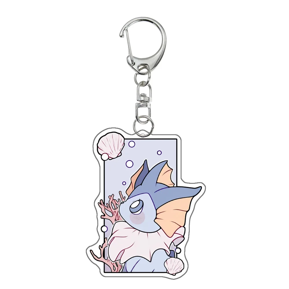 Pokemon Anime Cartoon Eevee Sylveon Espeon Umbreon Glaceon Jolteon Vaporeon Leafeon Acrylic Key Chain Pendant Decoration Gift