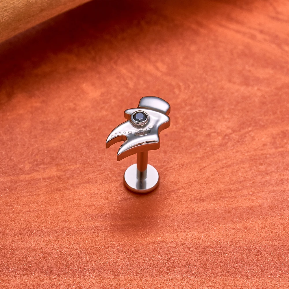 ASTM F136 Titanium 16G Butterfly Whale Deer Labret Cartilage Tragus Monroe Lip Nose Helix Stud Earring Animal Piercing Jewelry
