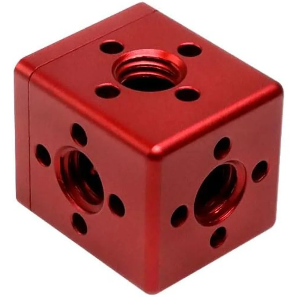 Alivns Camera 3/8 Screw Extension Side Panel Kit with Removable Square Extension Handle, Red