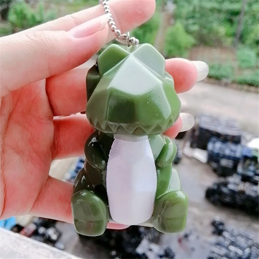 New Woman Fashion Cute Rabbit Keychain Cat Dinosaur Key Chain Man/Kids Cartoon Keyring There is a sound when pinching with your