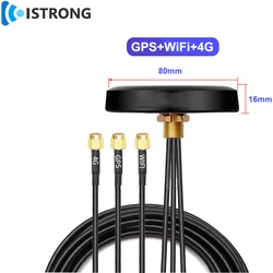 4G+WiFi+GPS Tri-band Waterproof Antenna 5/28dBi High Gain Amplifier Outdoor 3-in-1 Combined Antenna Long Range Signal Booster