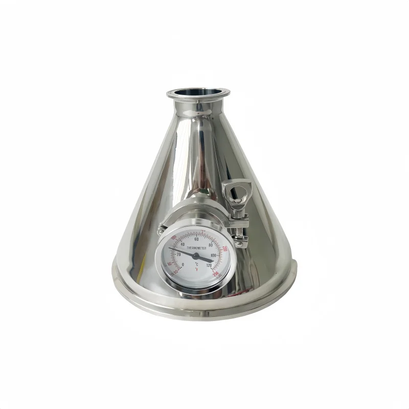 8 بوصة × 2 بوصة TC المخفض مع الأوسط TC 3/4 بوصة OD50.5mm ميناء ميزان الحرارة لتقطير البيرة ، L-200mm ، الفولاذ المقاوم للصدأ 304