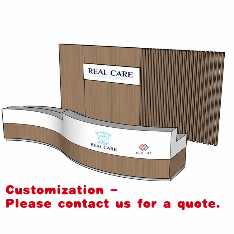 

custom.Custom Made Measurements Marble Clinic Counter White Wooden Dental Medical Reception Desk