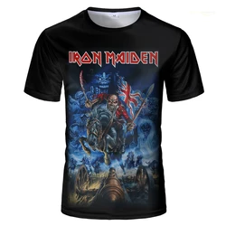 2024 Punk T-shirts For Men And Women Heavy Metal Rock Band Retro Clothing Summer Loose Tee Short Sleeve Oversized Hip Hop Tops