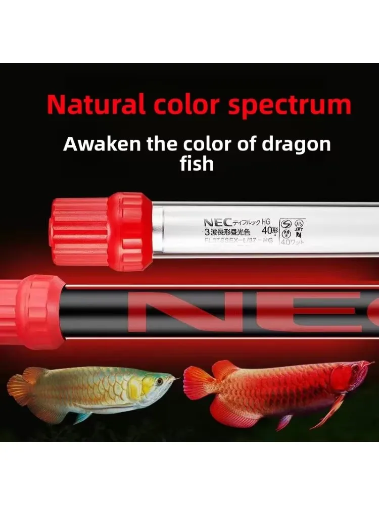 

T8 Aquarium Light NEC Light Aquarium Dragon Fish Tank Lighting Stand Red Dragon Attracting Color Baking Color Fish Light