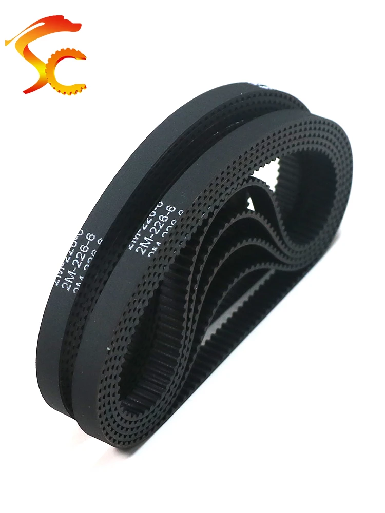 2PCS GT2/2M 228 closed-loop rubber 2GT-228-10mm timing belt Teeth114 Length 228mm width 10mm