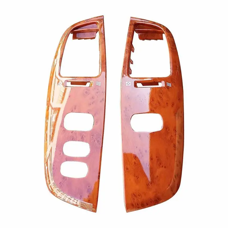 Multi-Purpose For Toyota Land Cruiser LC100 FJ100 Ujz100 Car Dashboard Air Vent Panel Air Conditioner Outlet Vents Trim Wood Gra