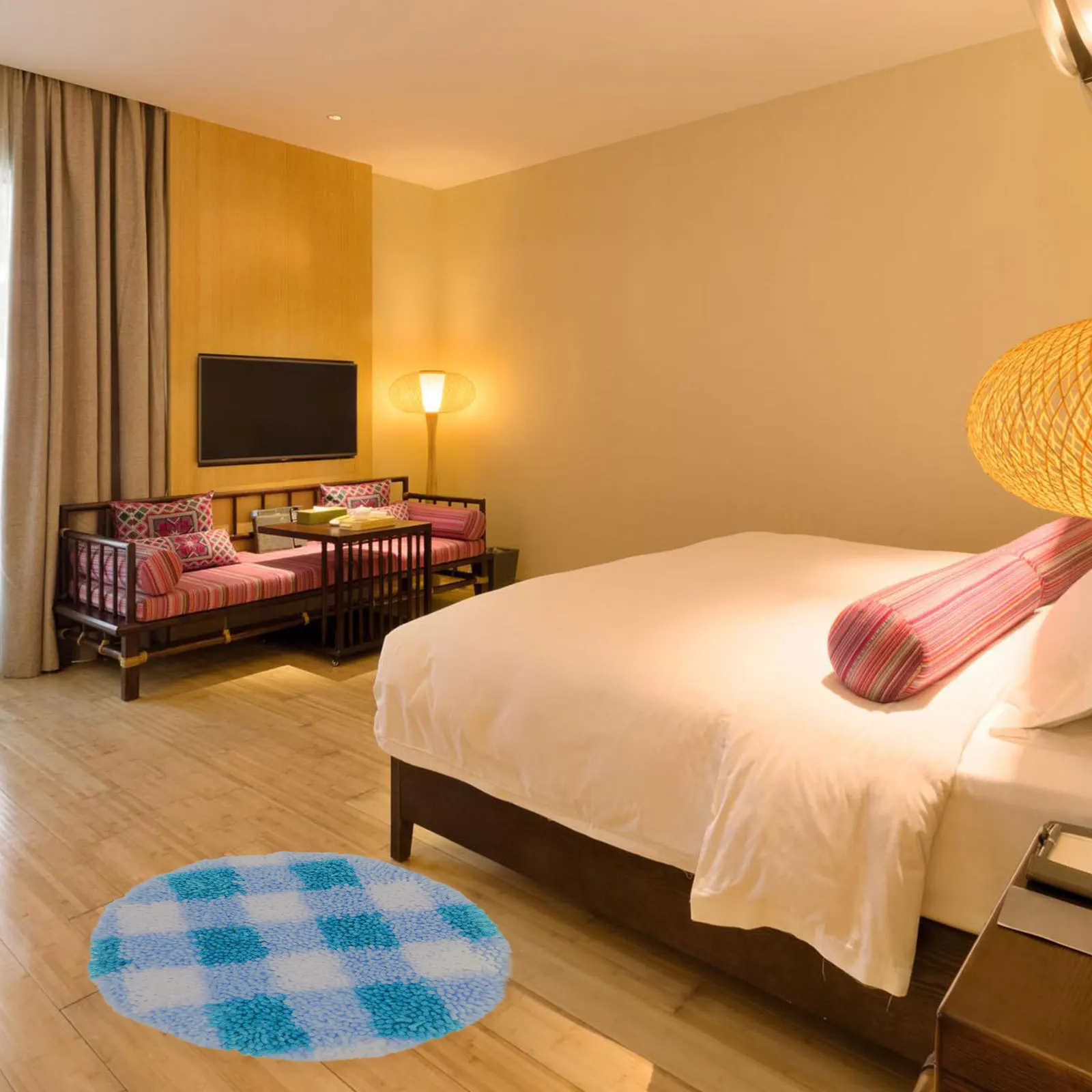 

1Set Rug Acrylic Yarn Mesh Pad Different Colors for DIY Carpet Weaving Knitting Crochet Wool Craft Projects Rug Acrylic Yarn