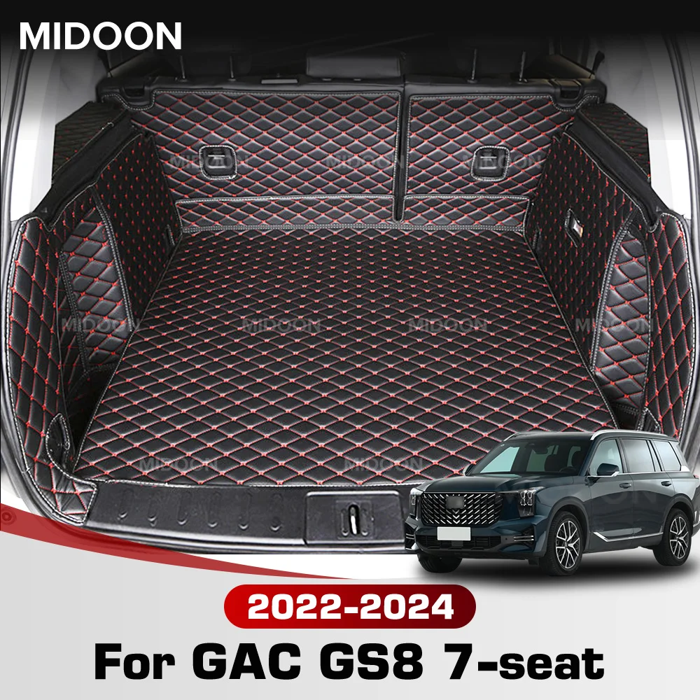 Car Rear Trunk Mat For GAC GS8 7-seat 2022-2024 Full Coverage Car Boot Liner Cargo Protector Auto Interior Accessories