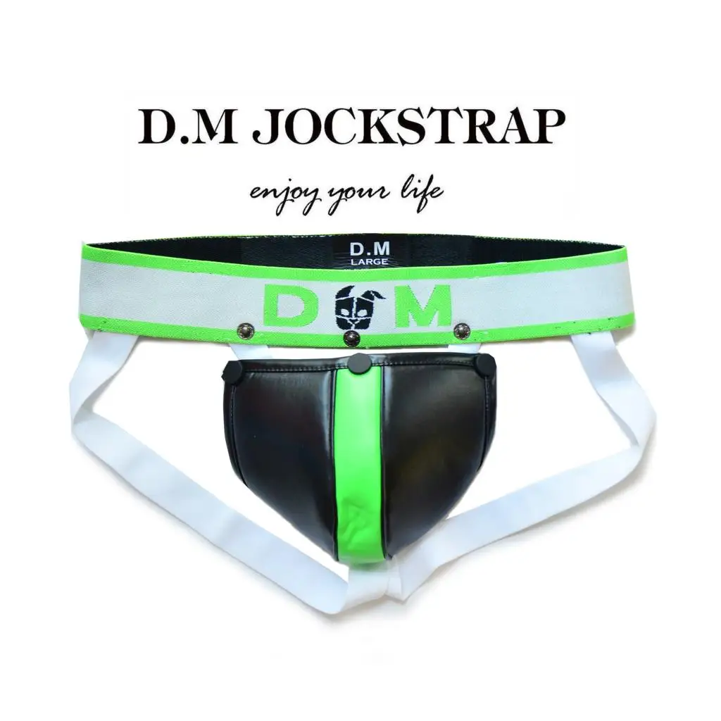 Men\'s Gay Underwear Low Waist Jockstrap Sexy Detachable Button Panties thong personality Orgy Party Show