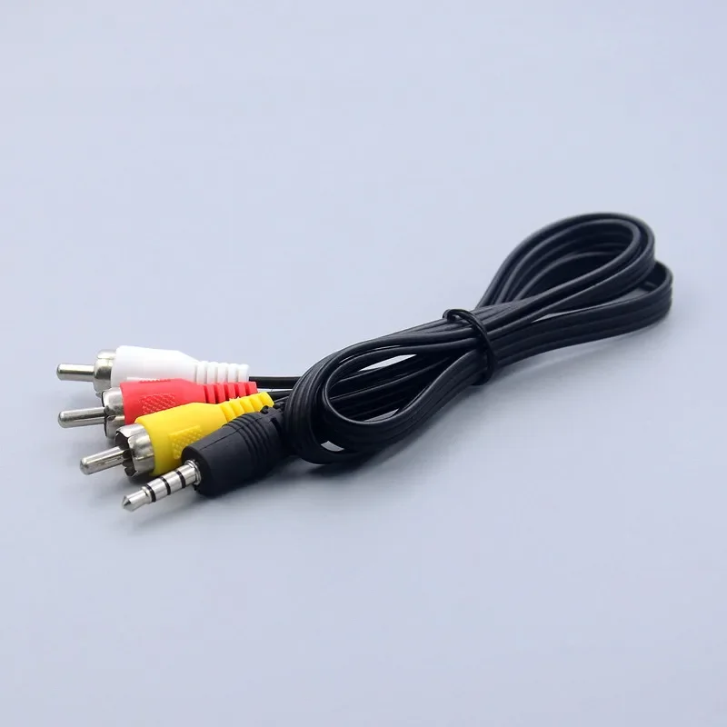 3.5mm Jack do 3 RCA męski kabel AV Audio wideo AUX Stereo przewód 3RCA standardowy konwerter do głośnika TV, pudełko odtwarzacz CD DVD 1.5M