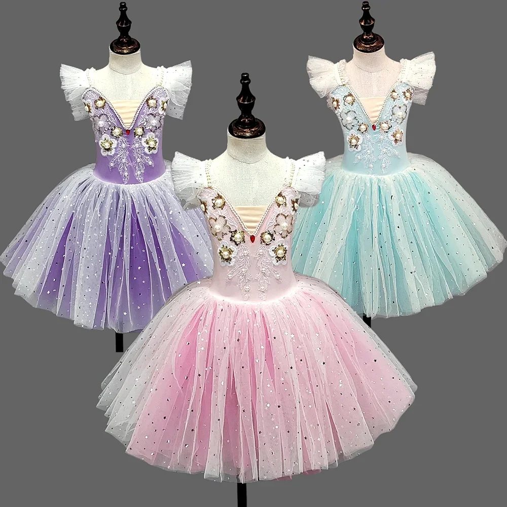 

Children's ballet skirt girls' dance skirt ballet dancer costumes campus dance programs stage collective performance costumes