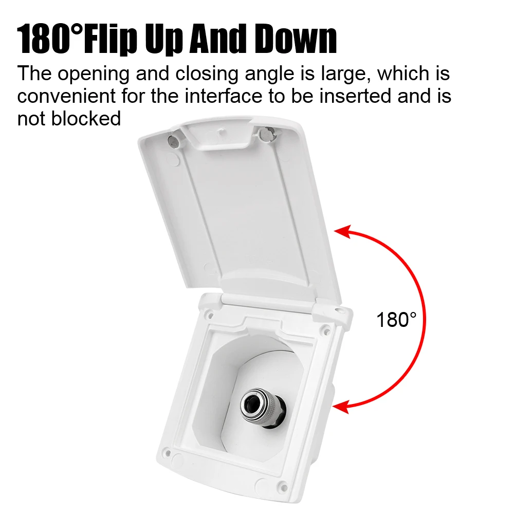 White Caravan Accessories For RV Boat Camper Trailer Inlet Filter Lockable RV Accessories Gravity Fresh Water Fill Hatch