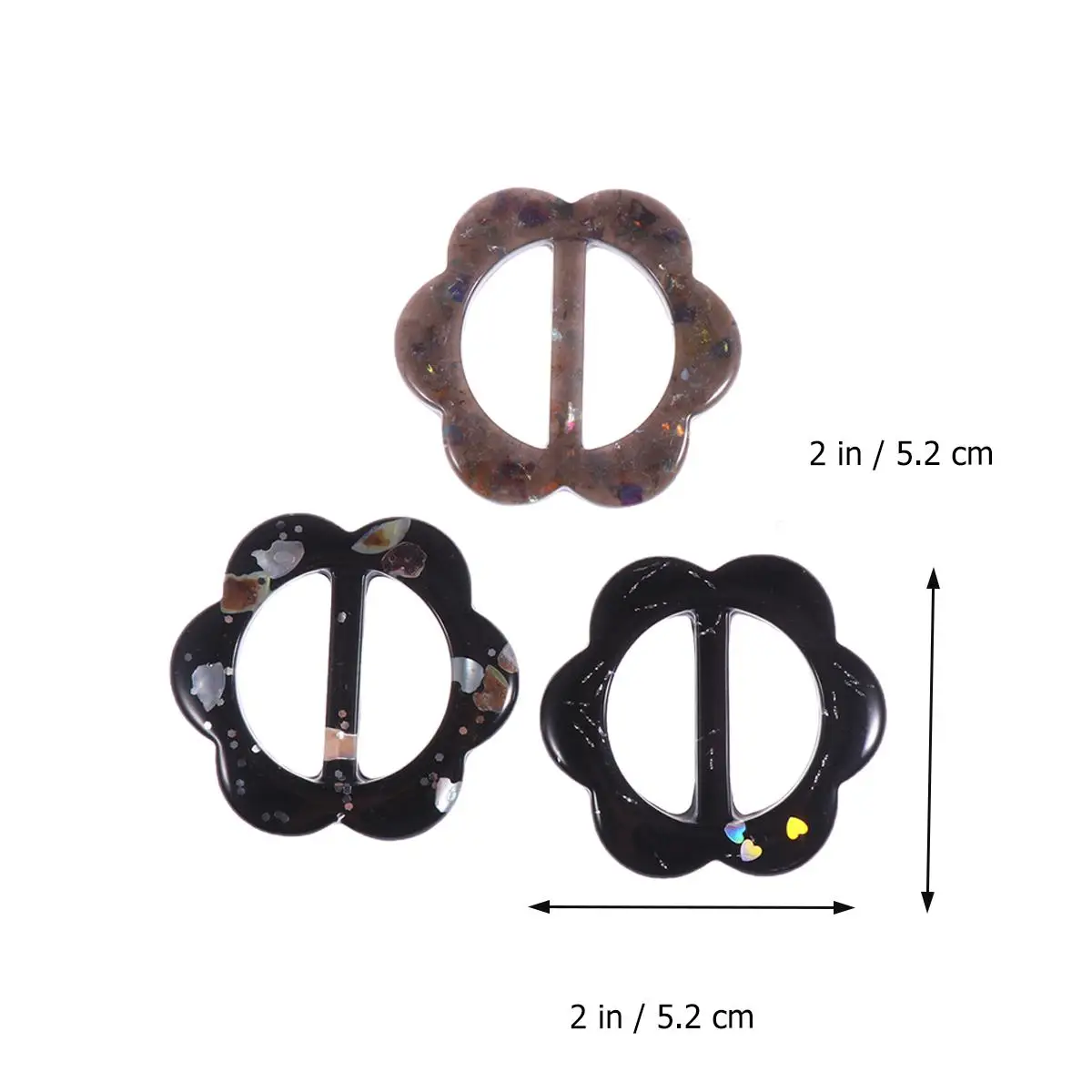 

10 Pcs Resin Flower Shirt Clips Durable Embellishment for Oversize Shirts Scarf Cashmere Tee Ladies Buckle Chest Pin