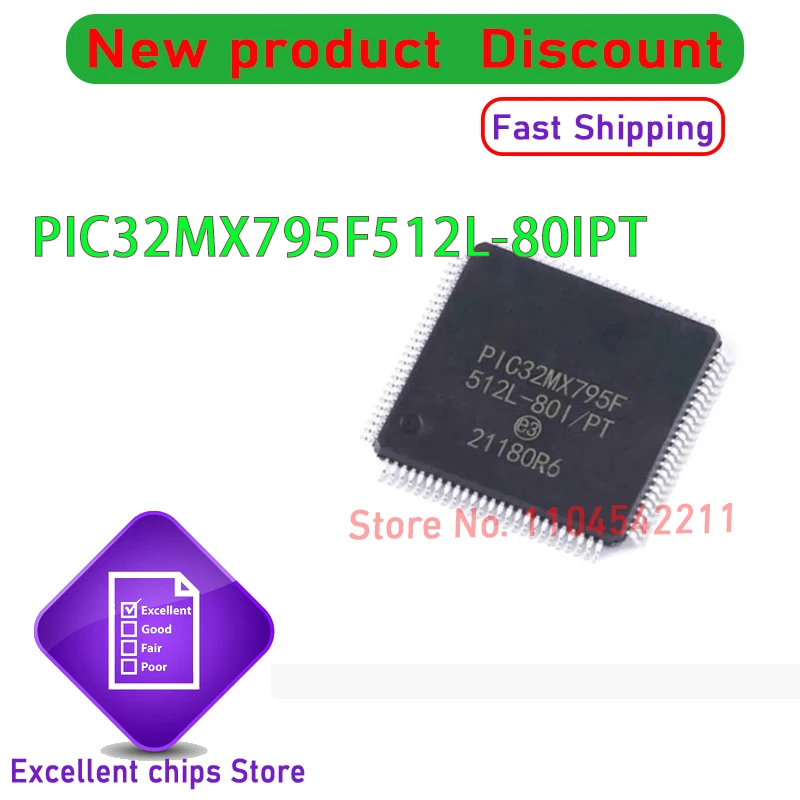 PIC32MX795F512L-80I/PT PIC32MX795F512L-80 PIC32MX795F512L  PIC32MX795F QFP 1PCS~20PCS/LOT