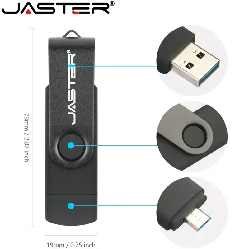 3 Ni 1 Phone Micro USB Pen Drive 64GB Rotatable Flash Drives 128GB With TYPE-C Memory Stick 64G Real Capacity U Disk 32GB 16GB