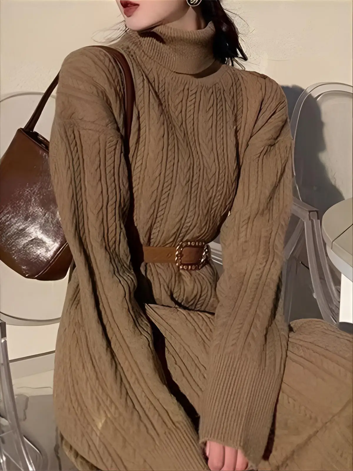 

Пуловеры длиной до колена для женщин, свитера с воротником, джемперы, женские винтажные прямые походные женские сказочные полуоткрытые яркие OL