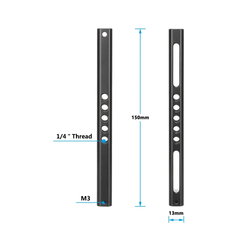 

Опорный стержень пористая квадратная трубка с резьбой 1/4 "-20, подходит для хомута для труб диаметром 15 мм (5,9", комплект из 2 предметов)