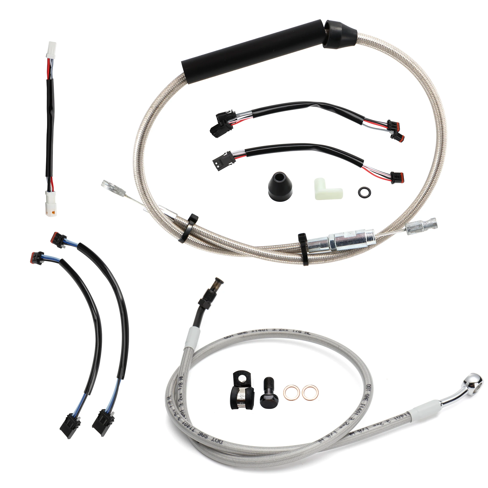 

Mokitdora 12/14/16" Handlebar Extension Cable Kit for Harley 2018-2025 Softail Street Bob Fat Boy Heritage Breakout with ABS