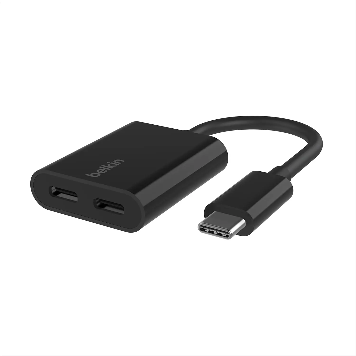 

USB-C Audio и адаптер для быстрой зарядки мощностью 60 Вт для iPhone, iPad Pro, Galaxy, Pixel, More — черный